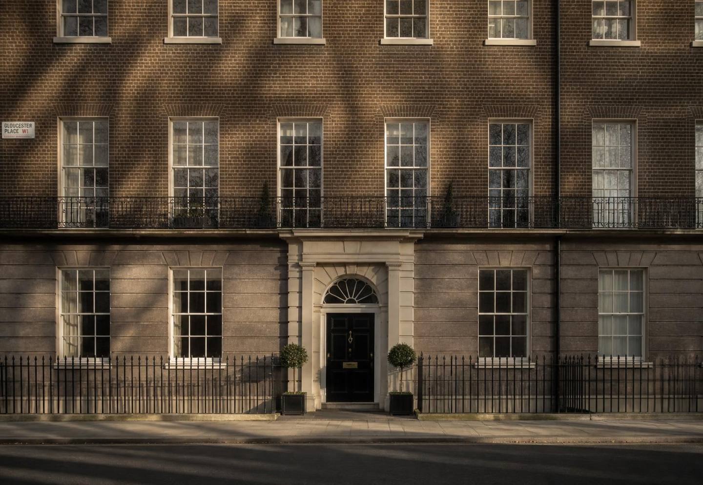 Georgian London townhouse facade